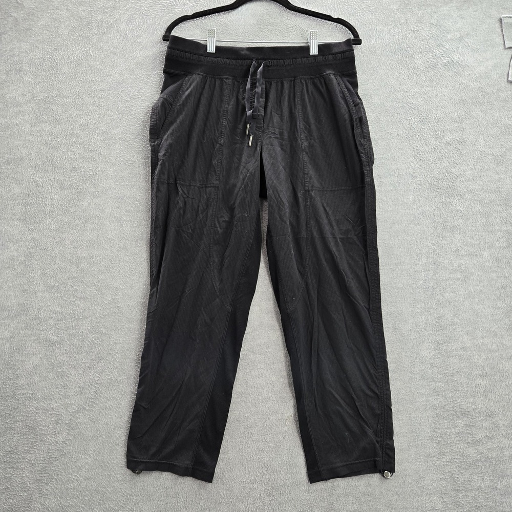 Lululemon Men Activewear Pants 6  Black Dance‎ Studio Logo 25" Inseam